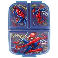 Los mejores  - Stor Spiderman (Marvel) | Sandwichera con 3 Compartimentos para niños - lonchera Infantil - Porta merienda - Fiambrera…